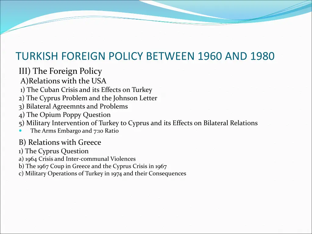 turkish foreign policy between 1960 and 1980 1