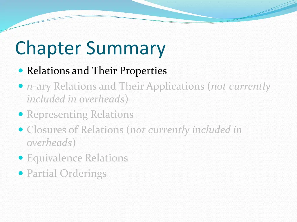 chapter summary