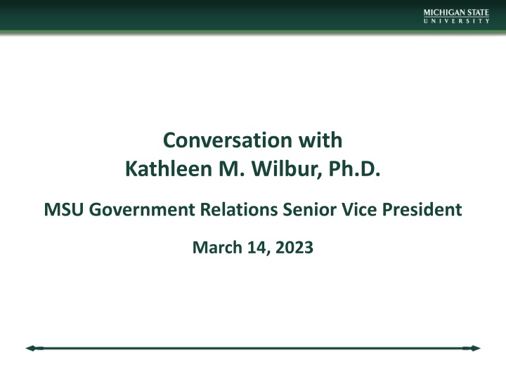 conversation with kathleen m wilbur ph d