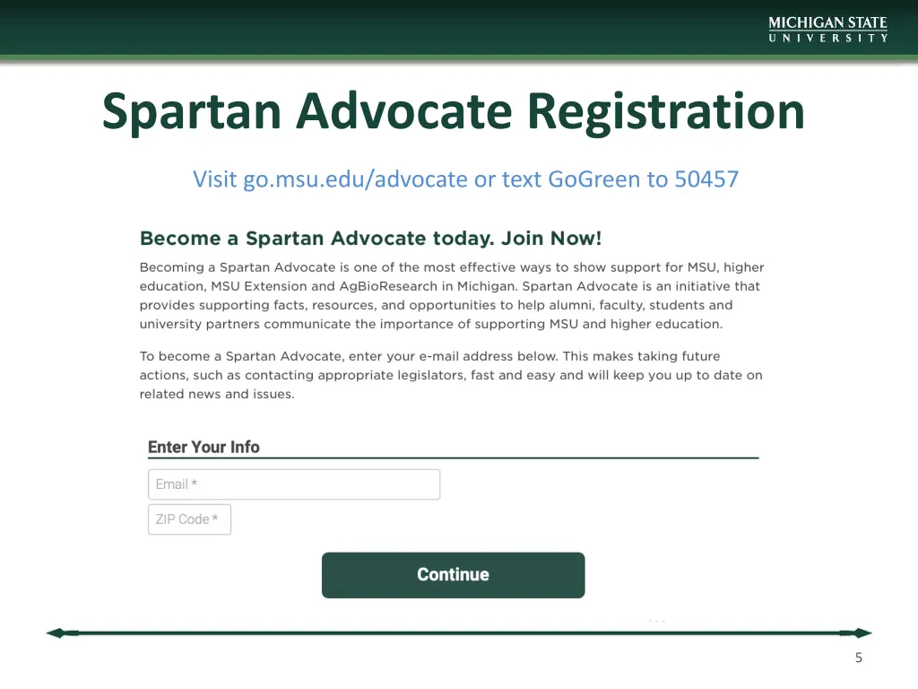 spartan advocate registration