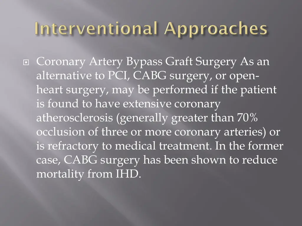 coronary artery bypass graft surgery