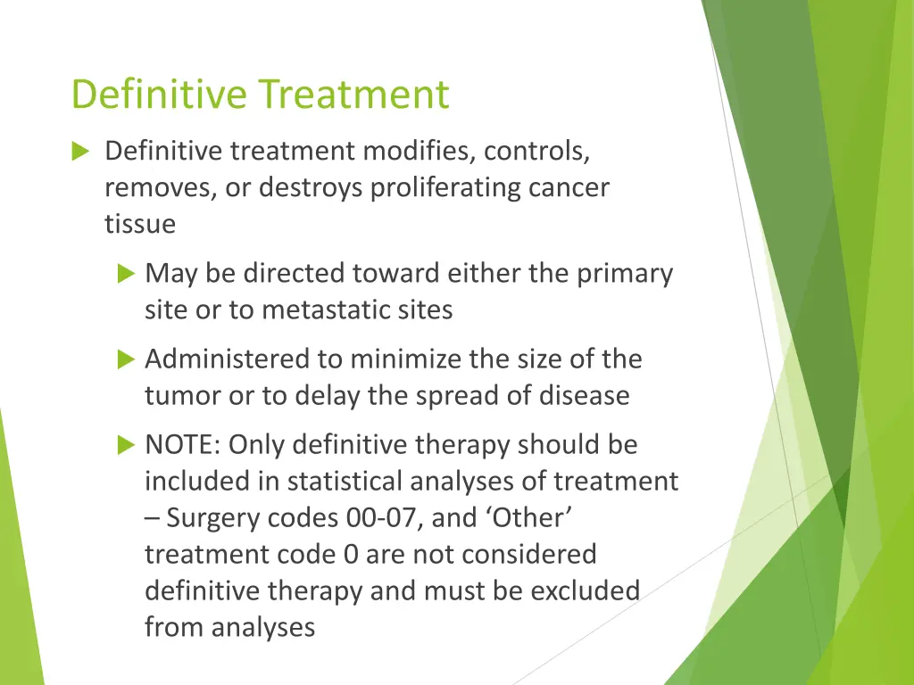 definitive treatment