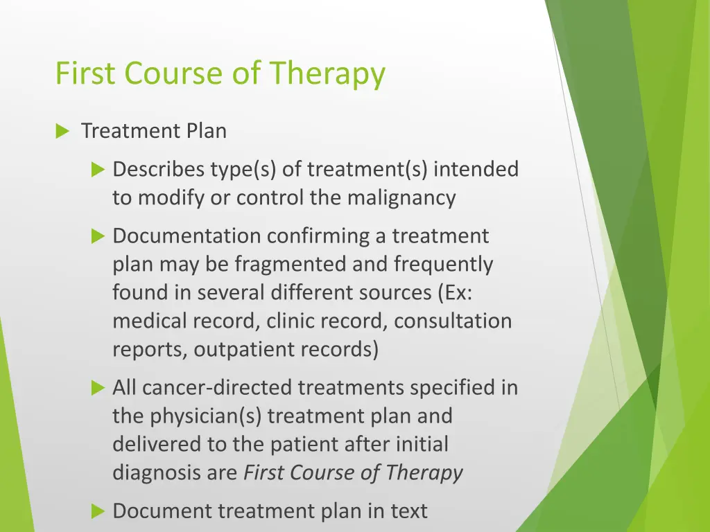 first course of therapy