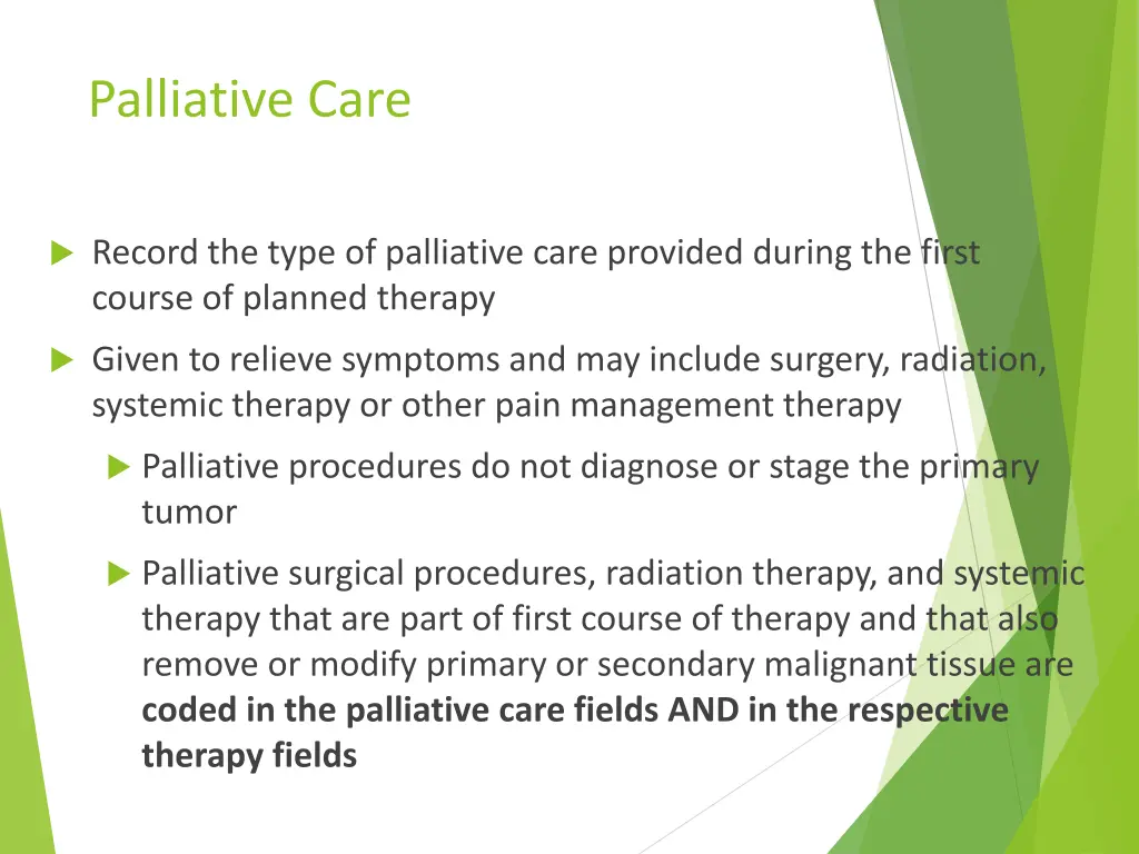 palliative care
