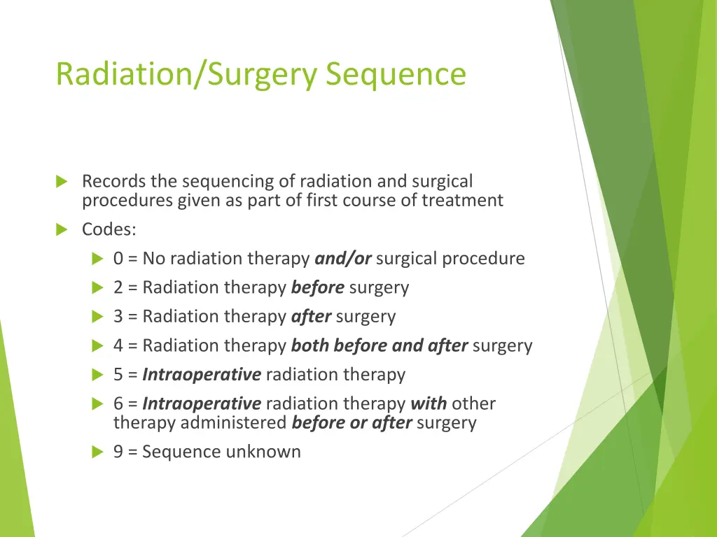 radiation surgery sequence