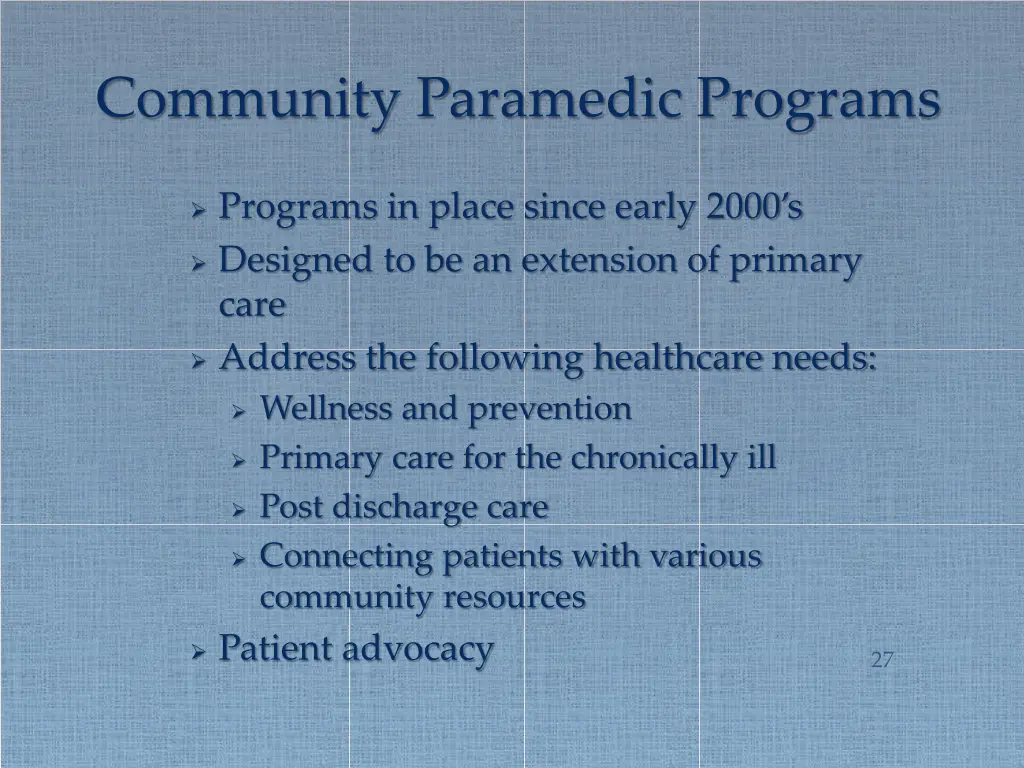 community paramedic programs
