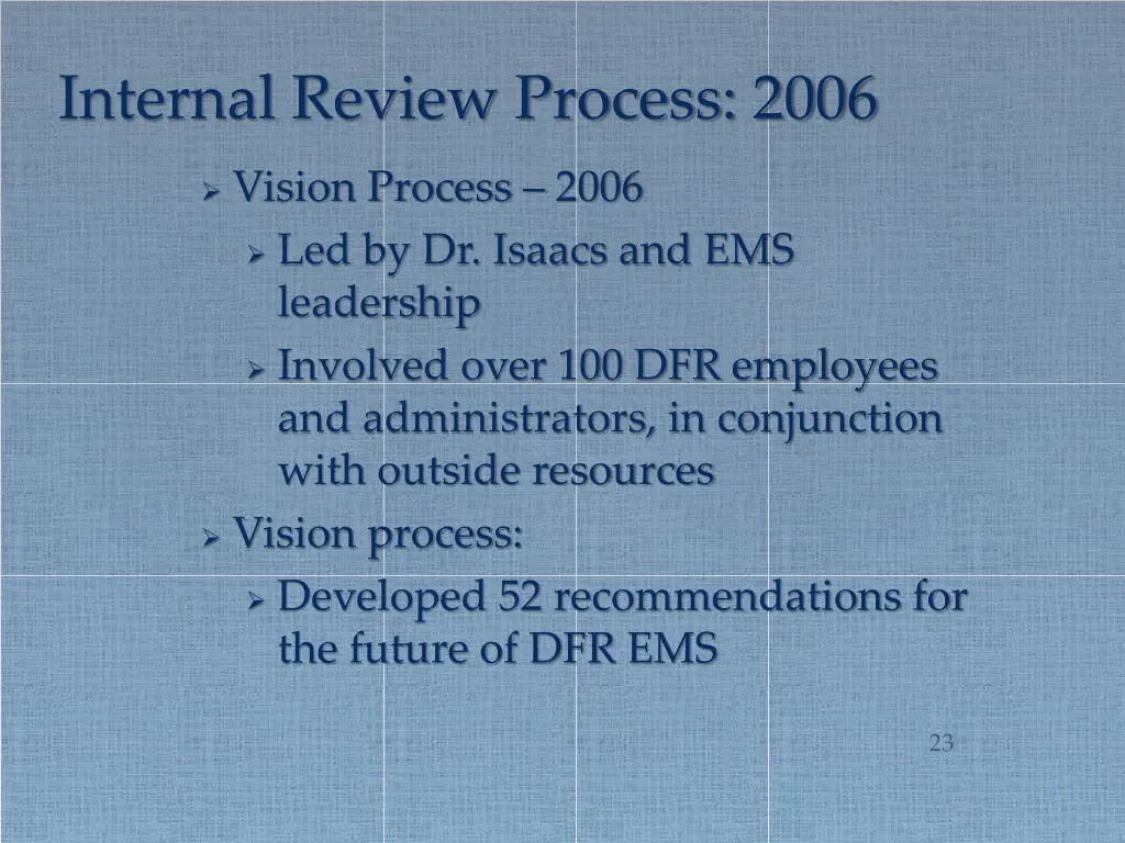 internal review process 2006