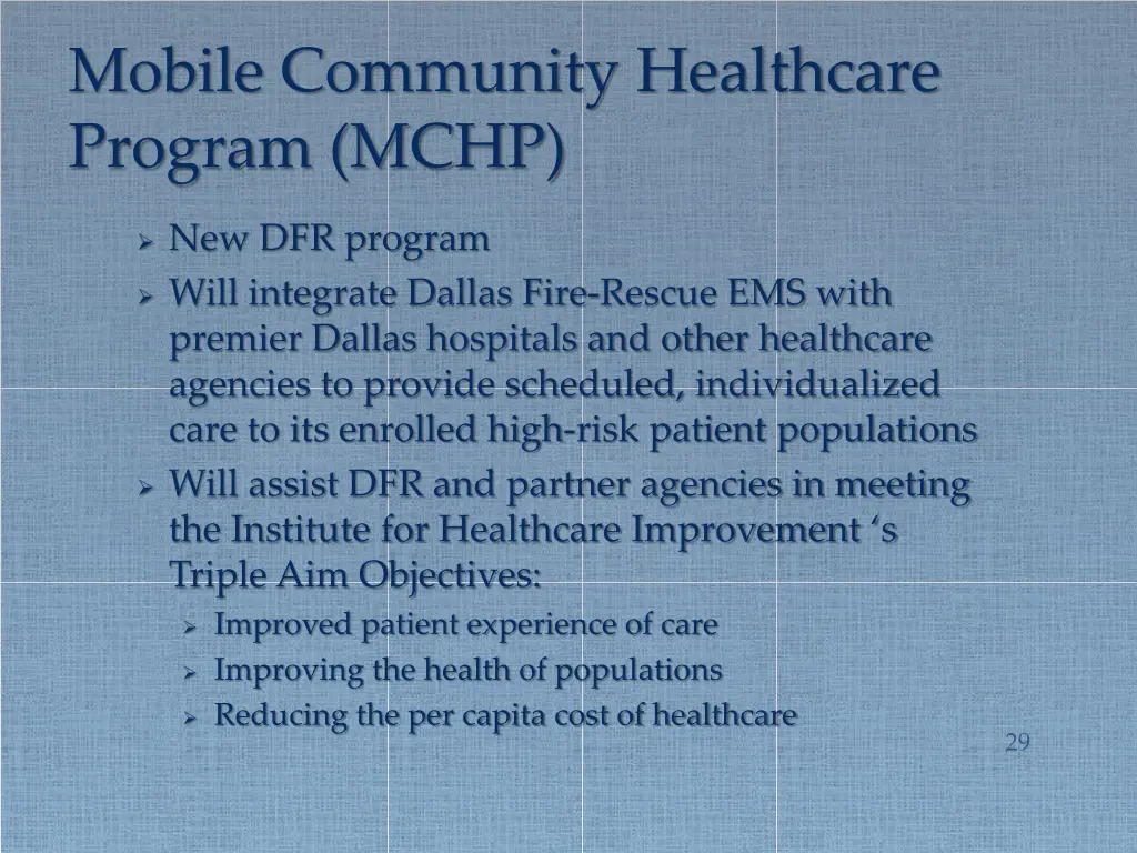 mobile community healthcare program mchp 1
