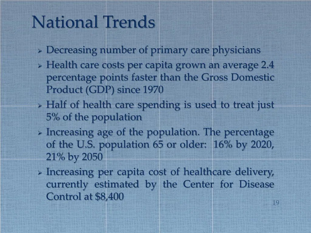 national trends