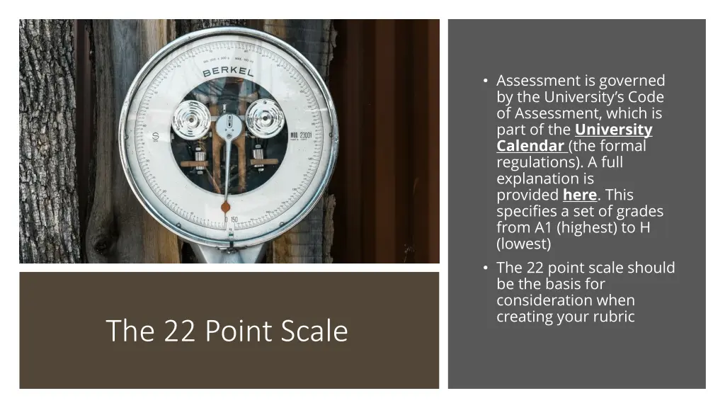 assessment is governed by the university s code