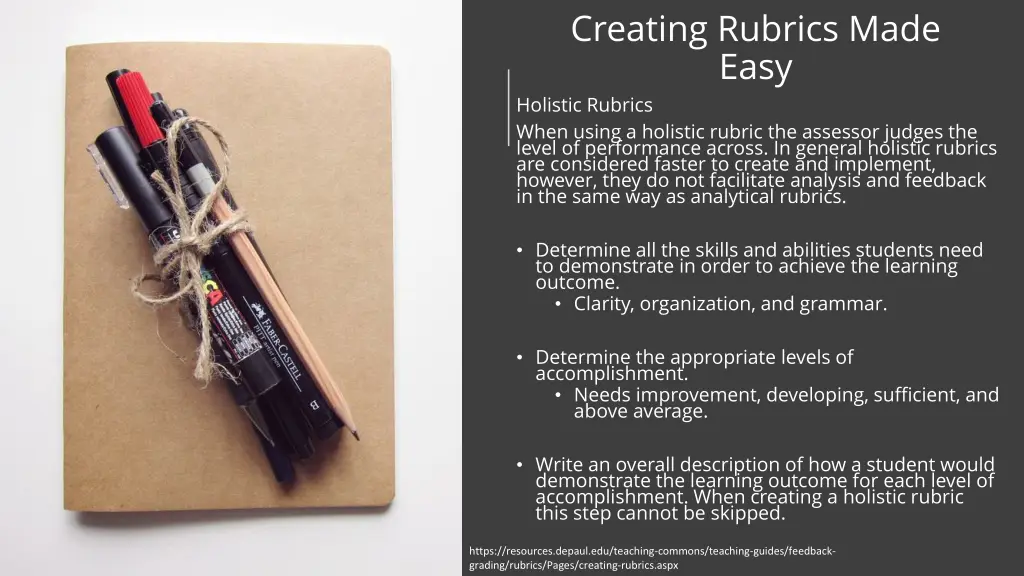 creating rubrics made easy holistic rubrics when