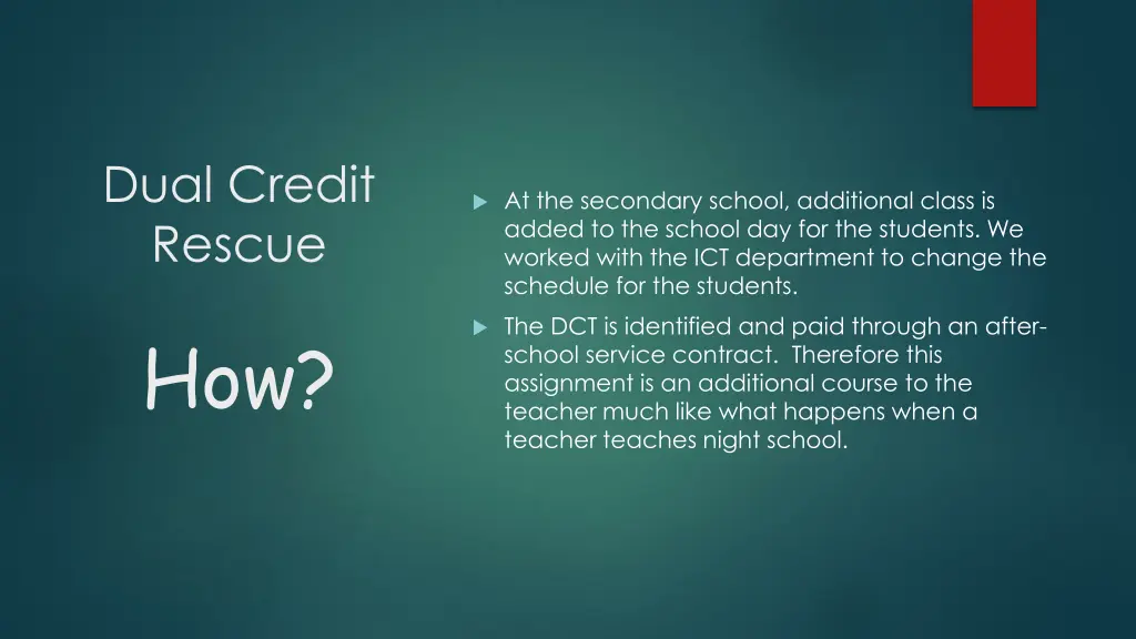 dual credit rescue 4