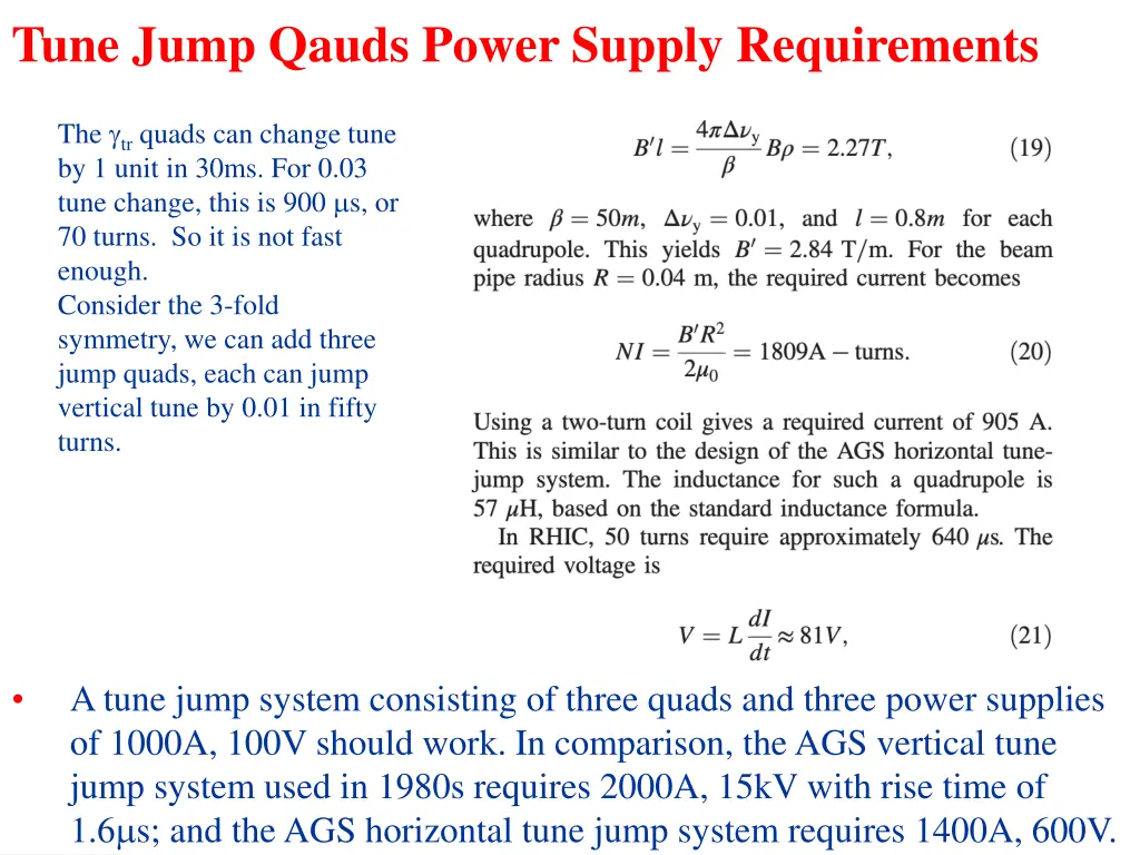 tune jump qauds power supply requirements