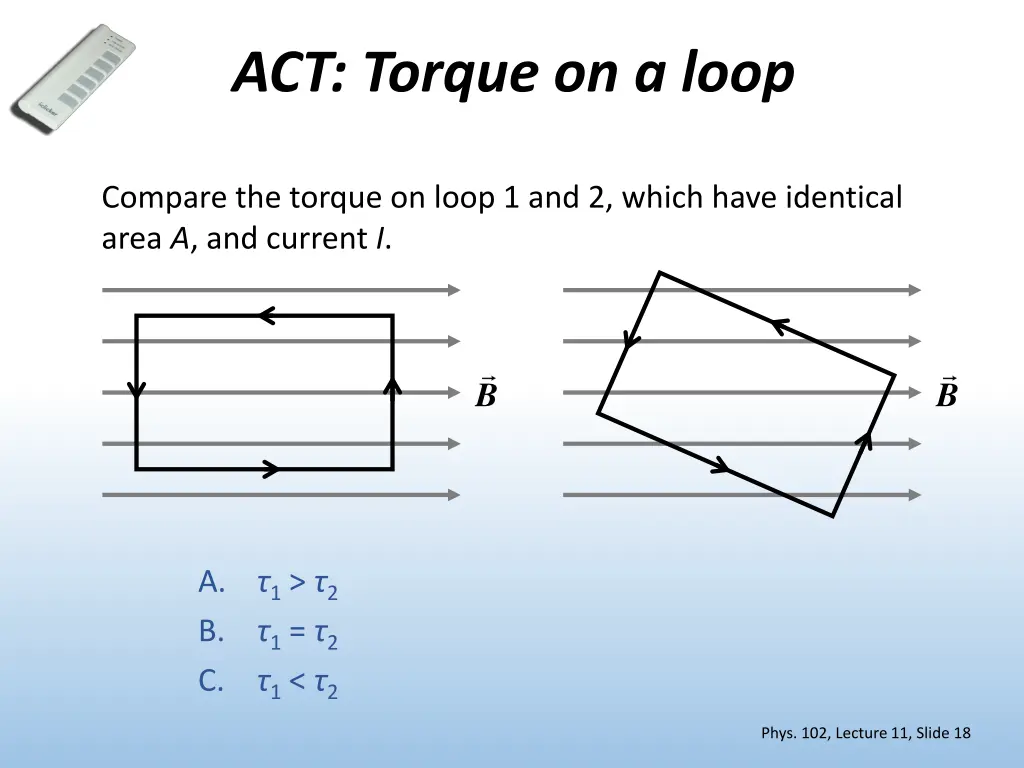 act torque on a loop