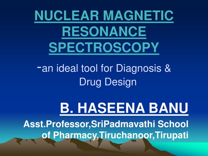 nuclear magnetic resonance spectroscopy an ideal