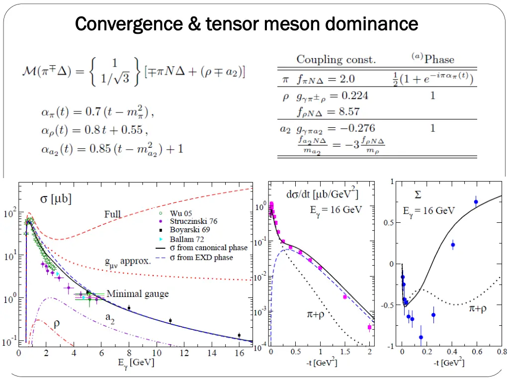 convergence tensor meson dominance convergence