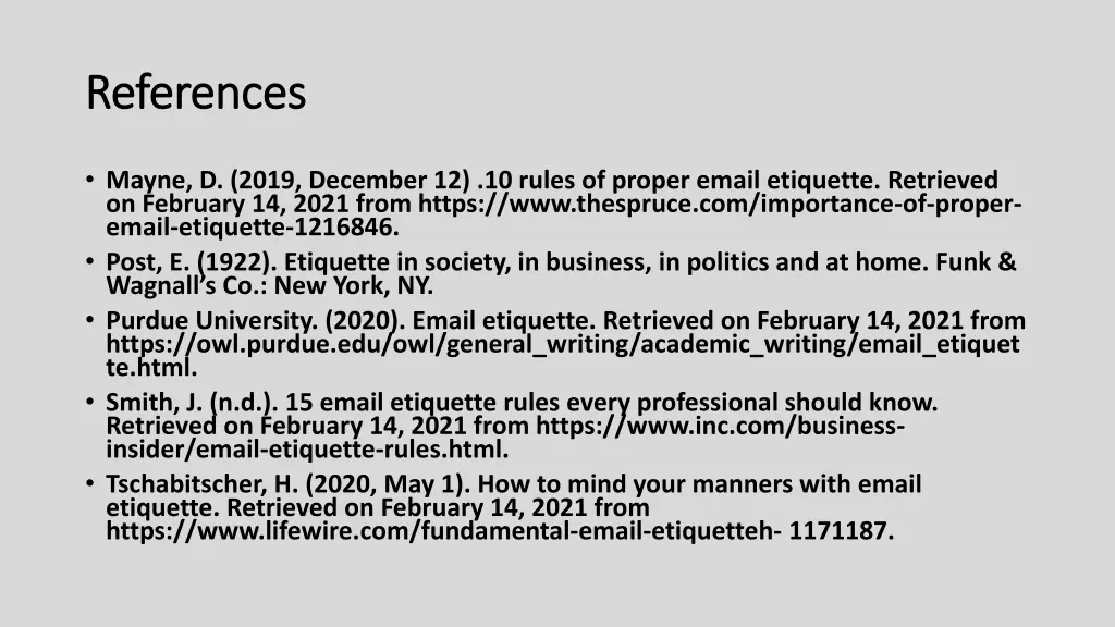 references references