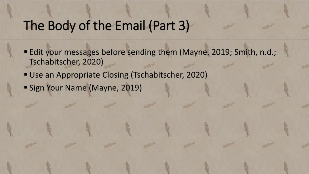 the body of the email part 3 the body