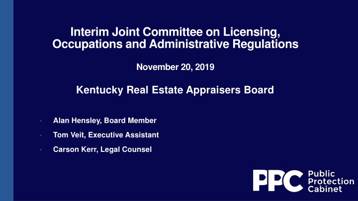 interim joint committee on licensing occupations