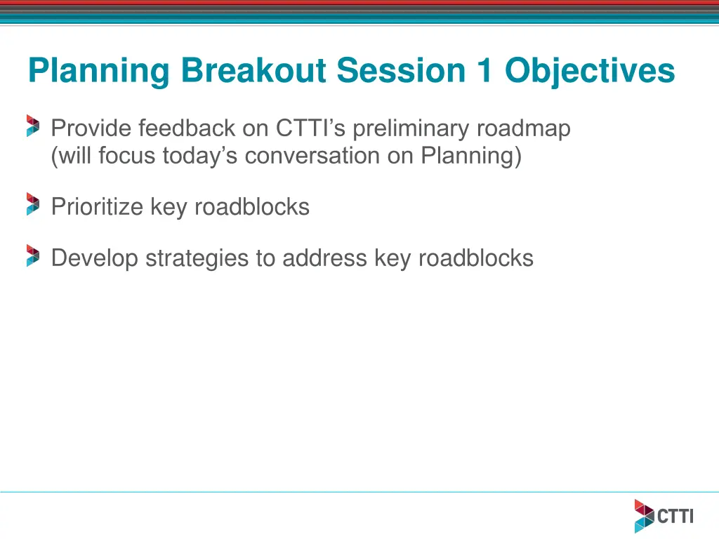 planning breakout session 1 objectives