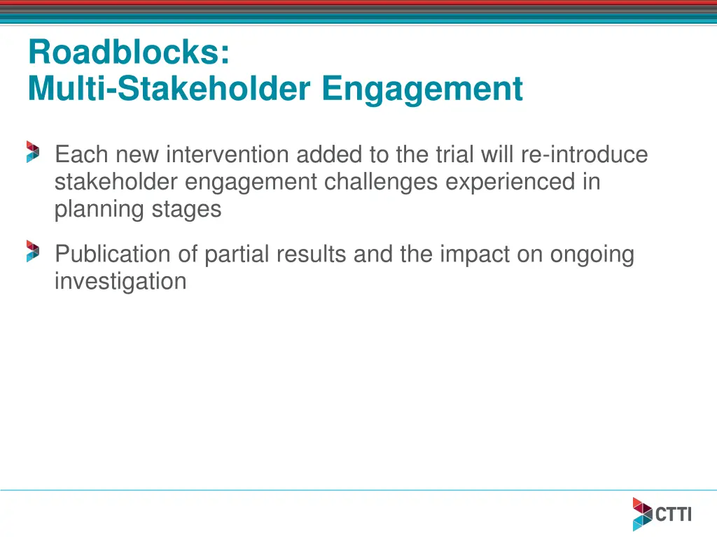 roadblocks multi stakeholder engagement