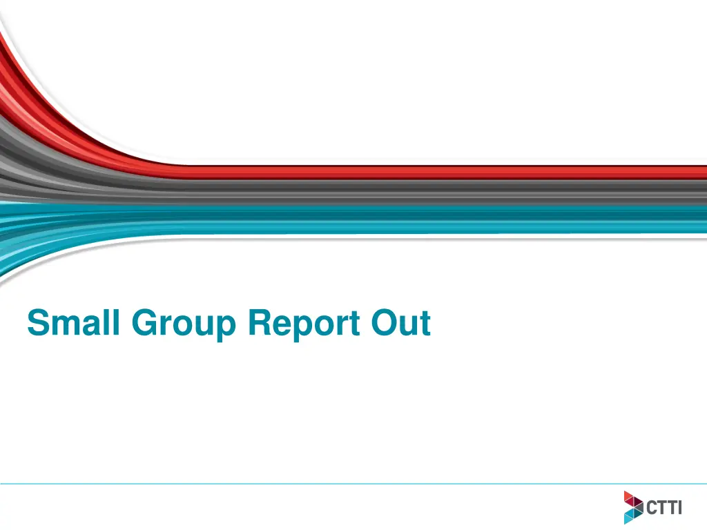 small group report out