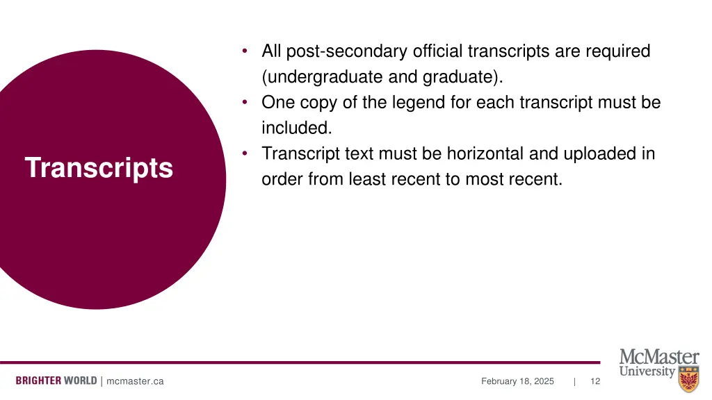 all post secondary official transcripts