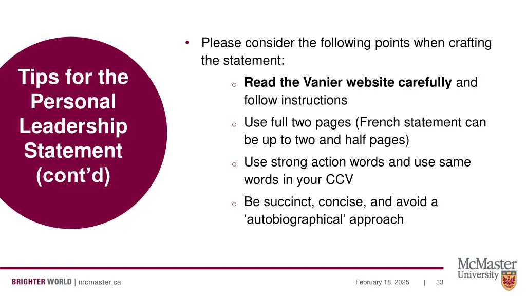 please consider the following points when