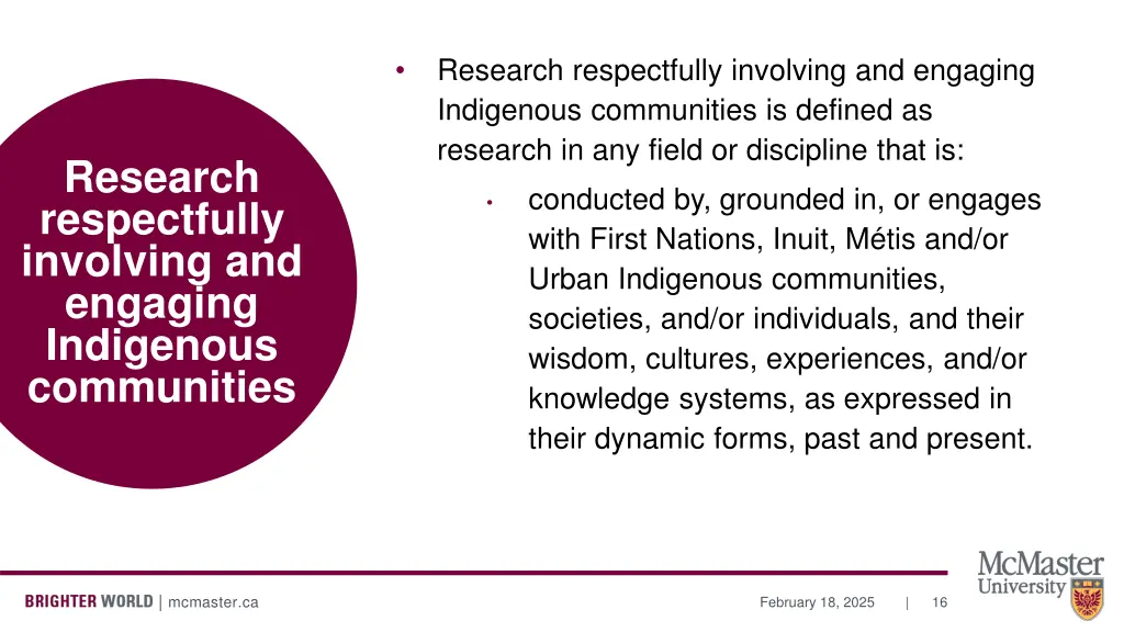 research respectfully involving and engaging