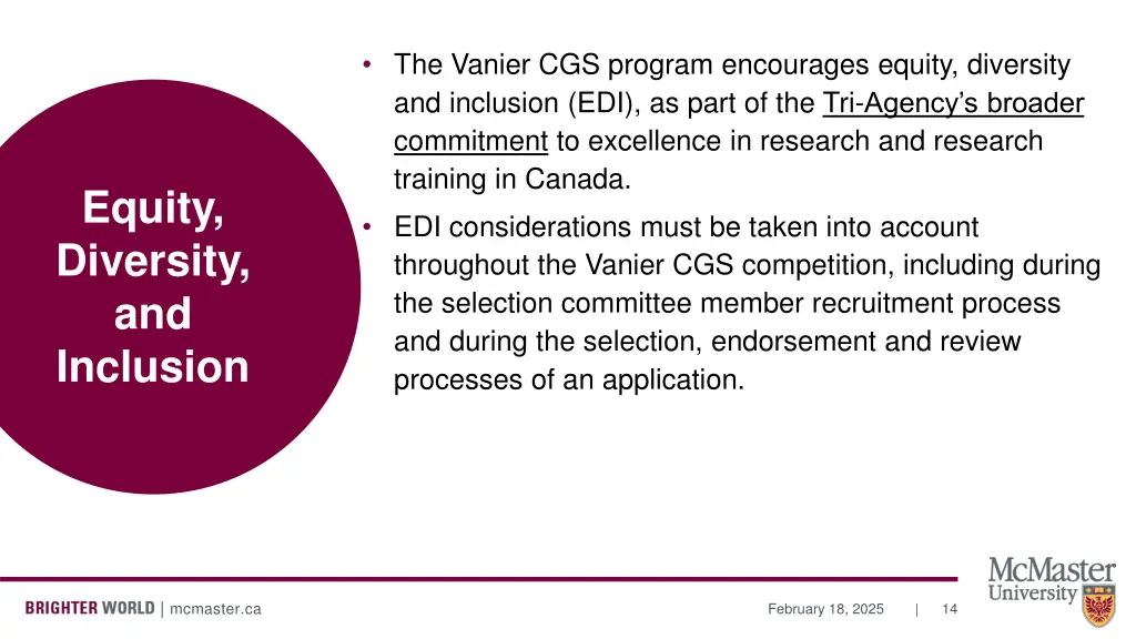 the vanier cgs program encourages equity