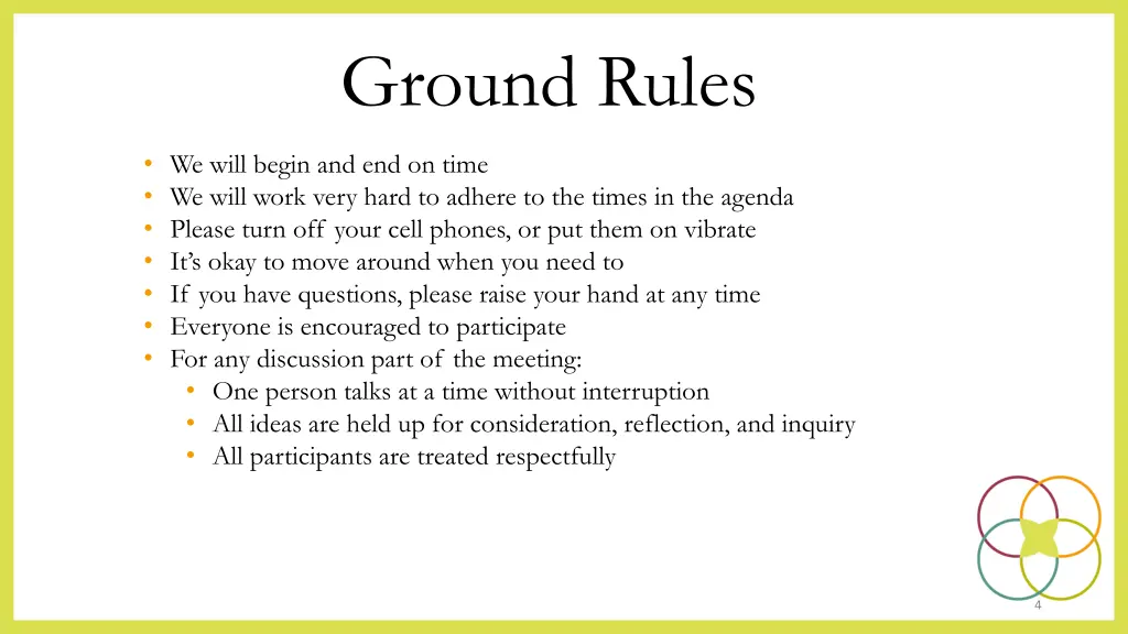 ground rules