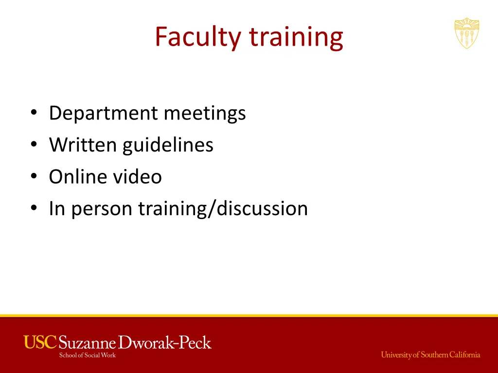 faculty training