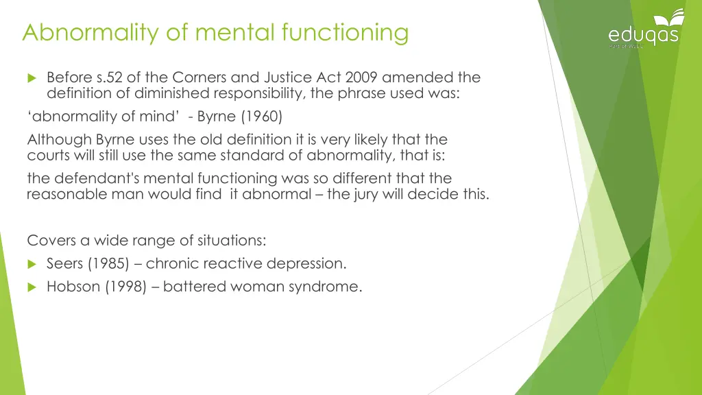 abnormality of mental functioning
