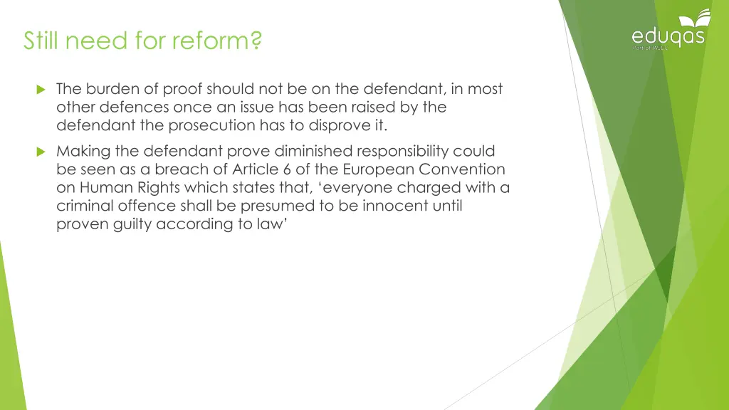 still need for reform