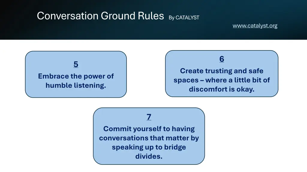 conversation ground rules by catalyst 1