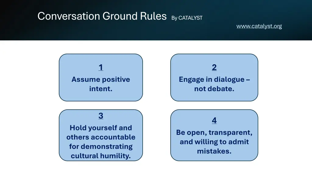 conversation ground rules by catalyst
