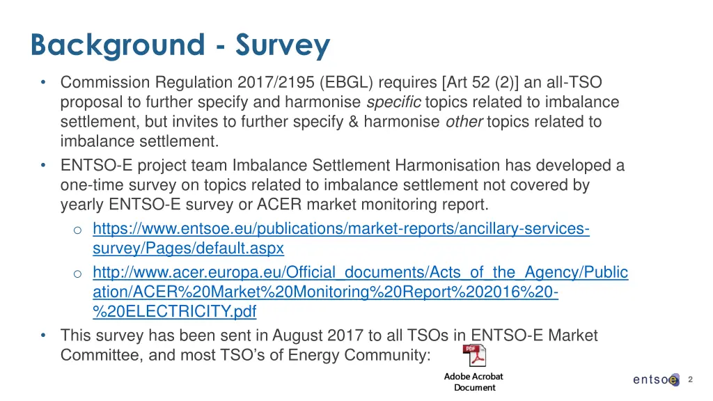 background survey