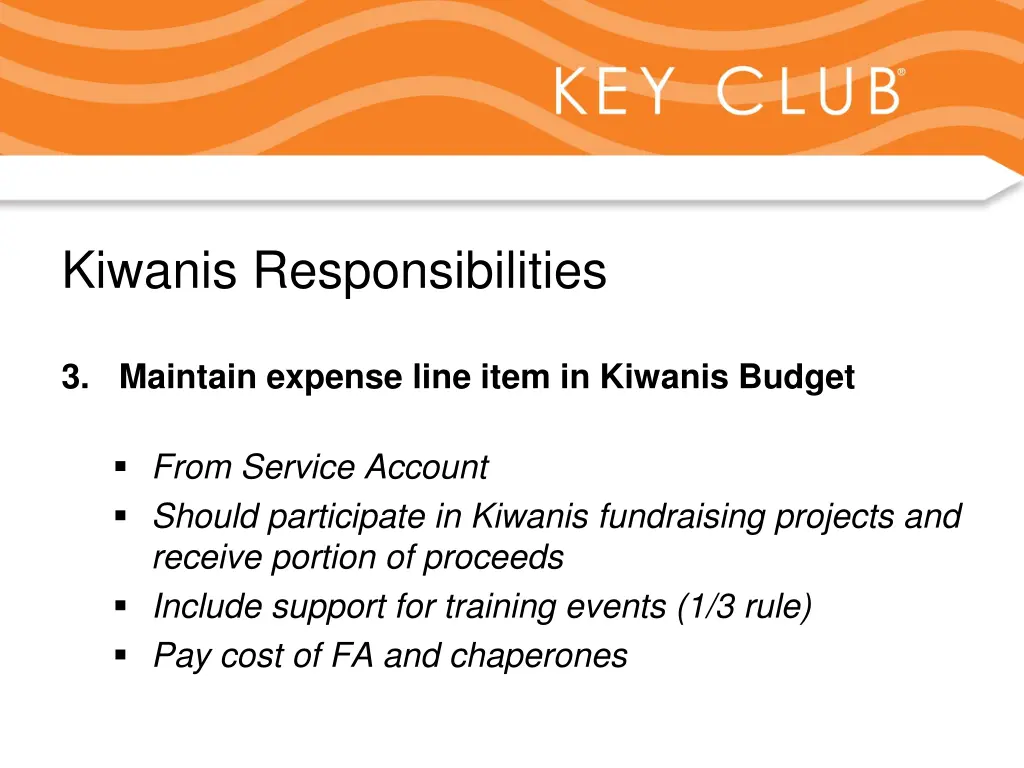 kiwanis responsibilities 3