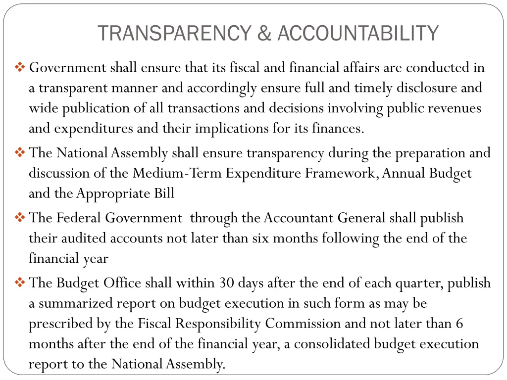 transparency accountability
