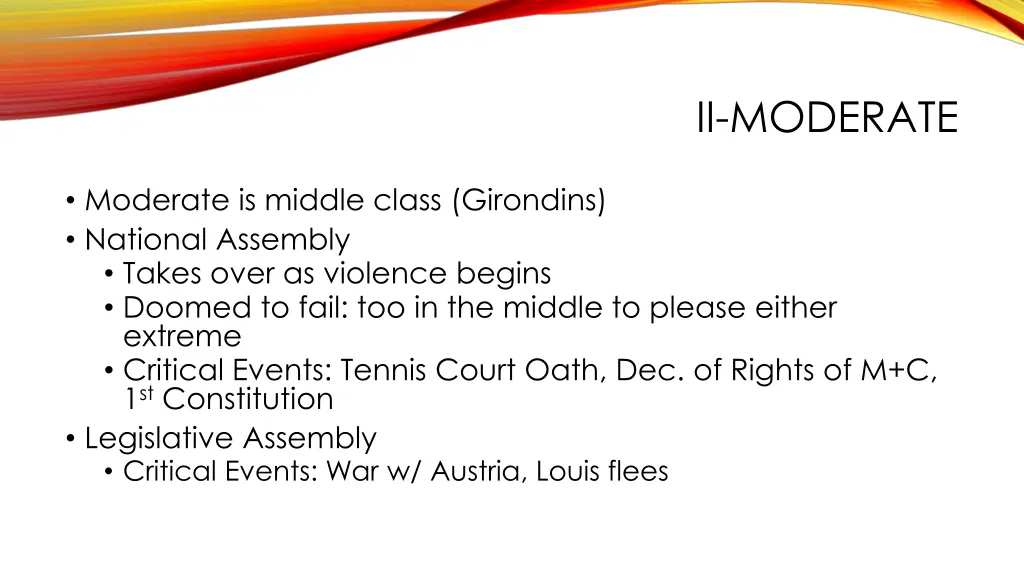 ii moderate