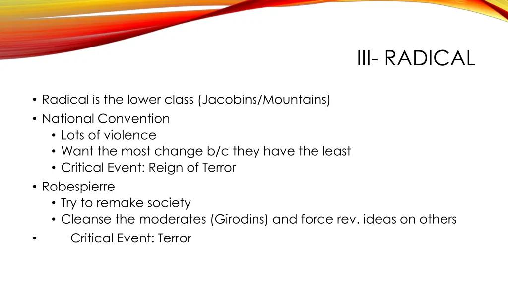 iii radical