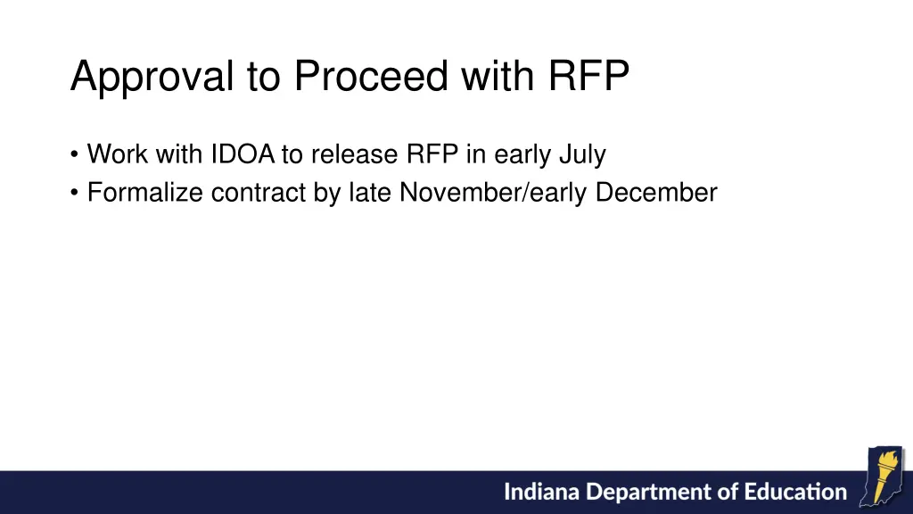 approval to proceed with rfp