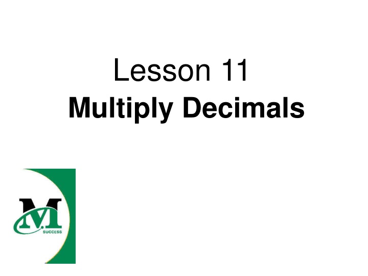 lesson 11 multiply decimals