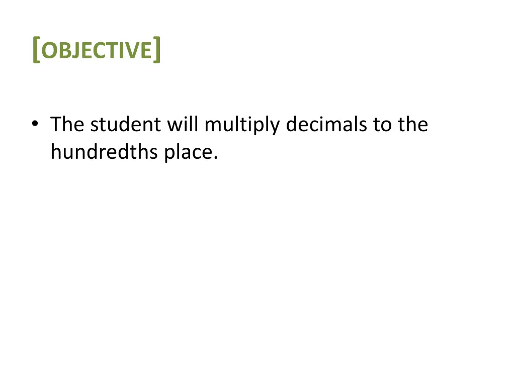 objective