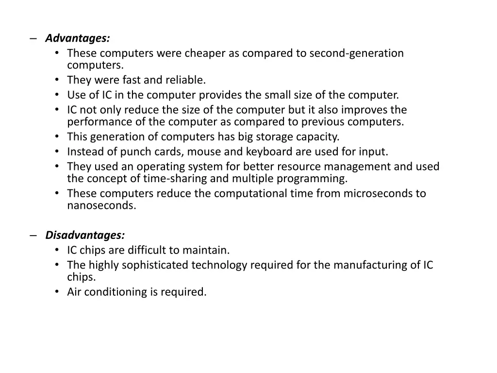 advantages these computers were cheaper