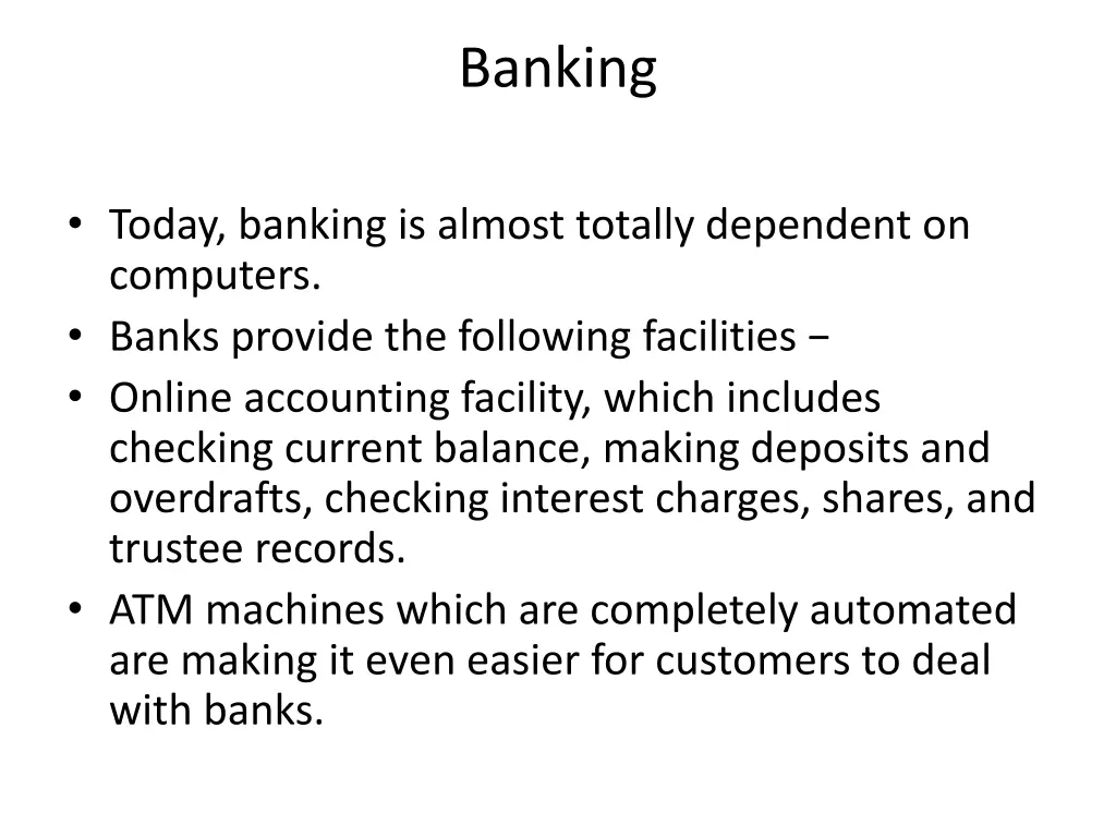 banking