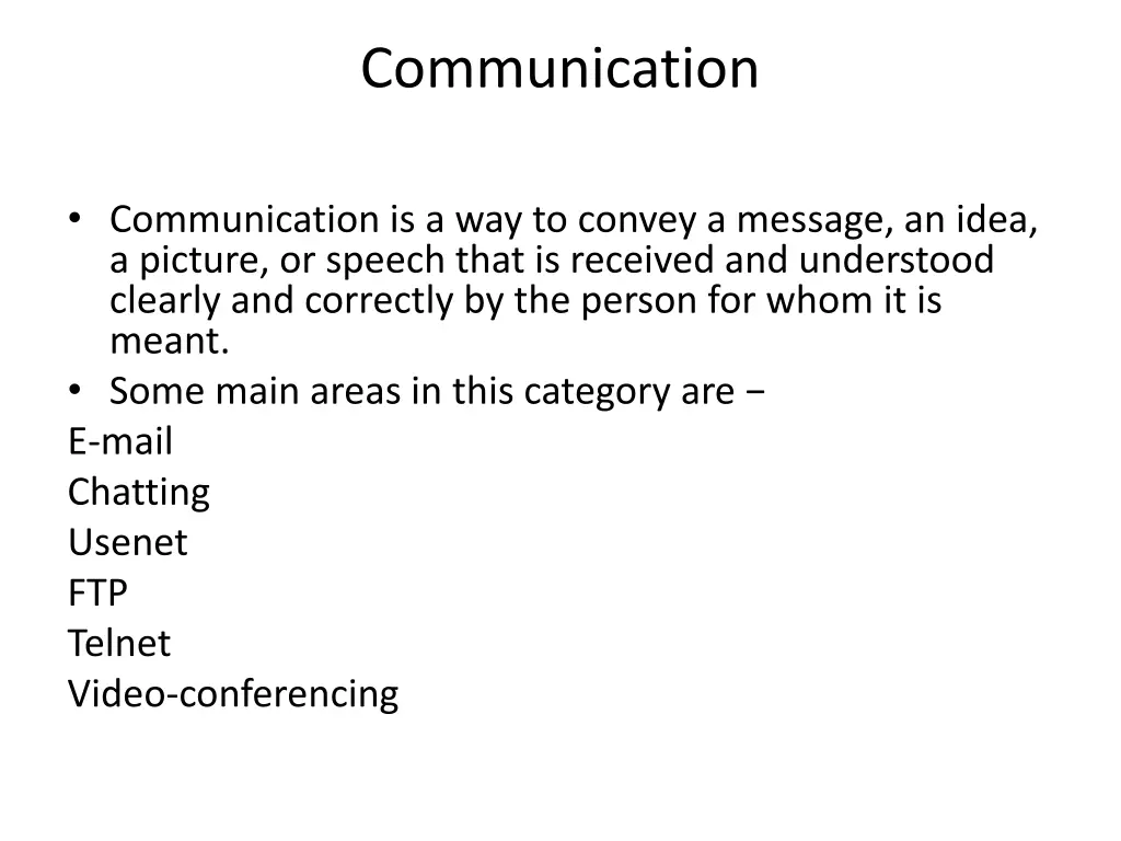communication