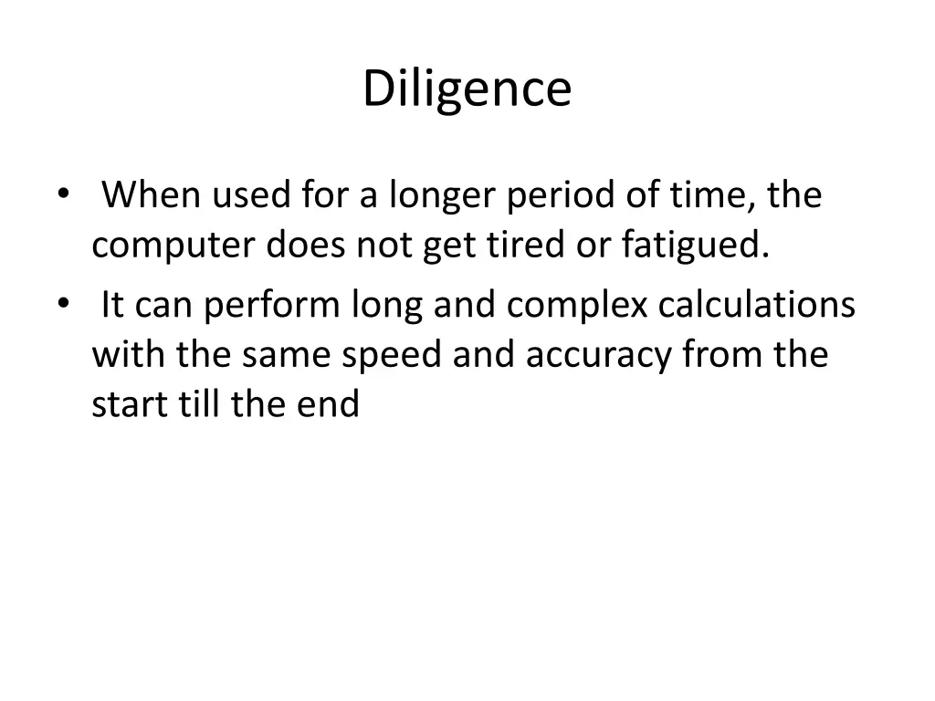 diligence
