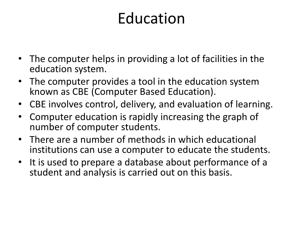 education