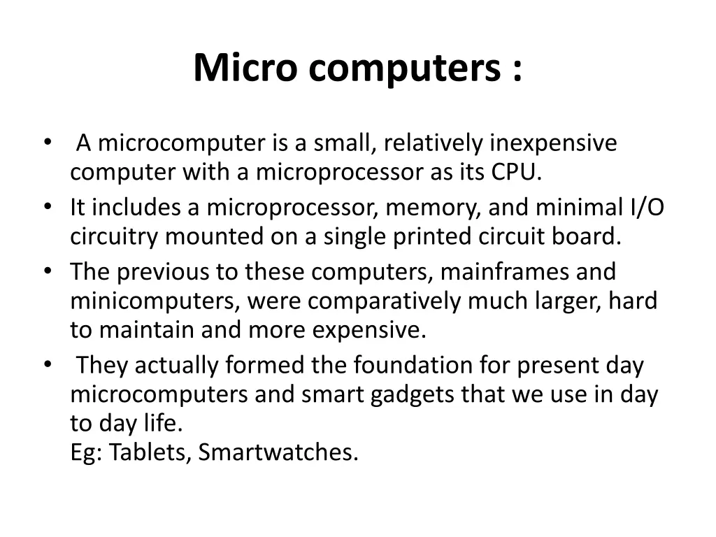 micro computers